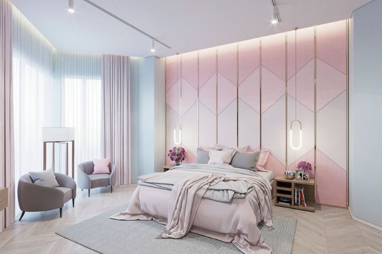 Shiny Metallic Walls Bedroom Ideas For Women